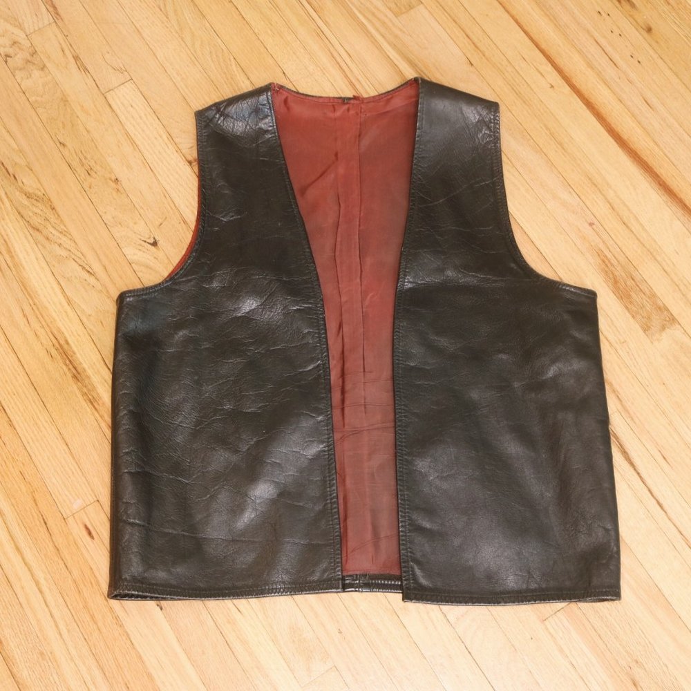 Real Leather Vintage Vest